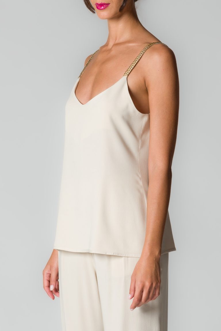 Top donna in viscosa sand - immagine 2