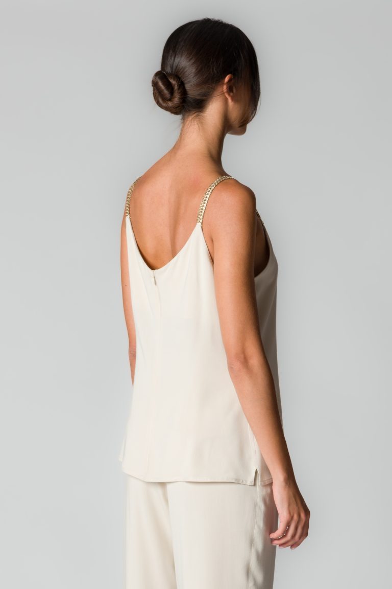 Top donna in viscosa sand - immagine 3