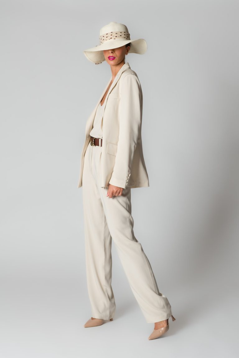 Giacca donna in viscosa colore sand - immagine 4