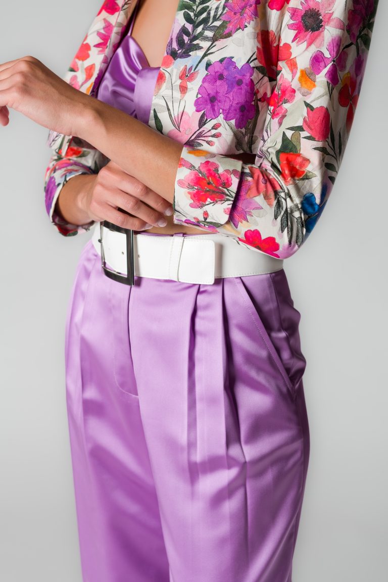 Giacca corta donna in cotone stampa floreale - immagine 3