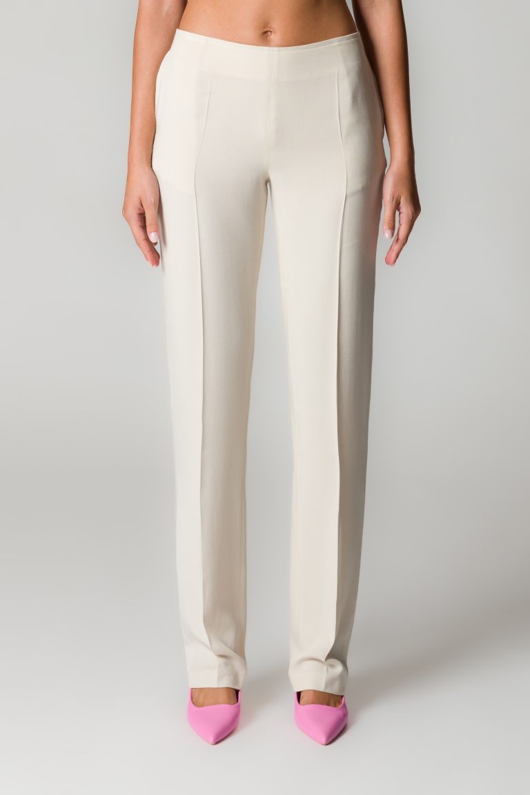Pantaloni skinny donna in viscosa color sand - immagine 2