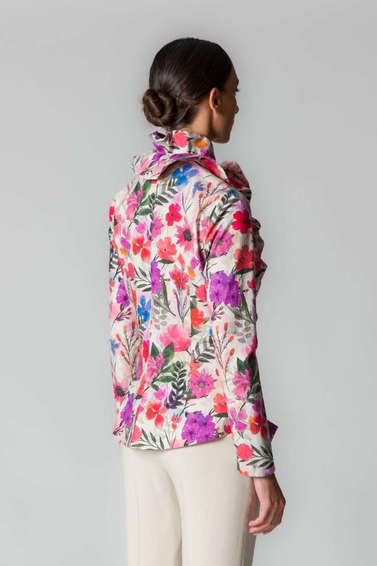 Camicia donna in cotone stampa floreale - immagine 3