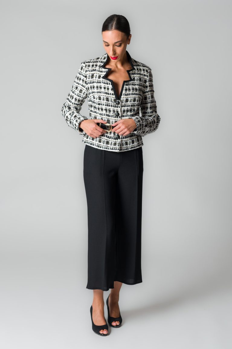 Pantaloni donna neri a gamba larga - immagine 4