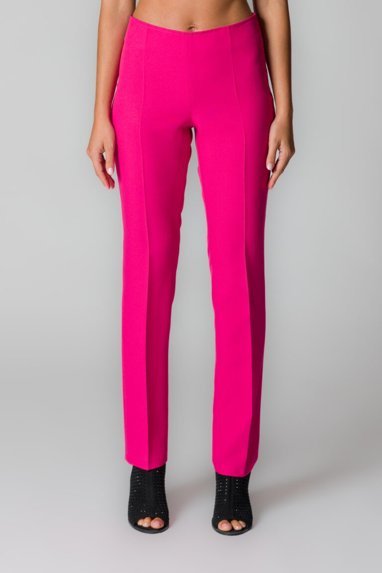 Pantaloni donna a sigaretta fucsia - immagine 2