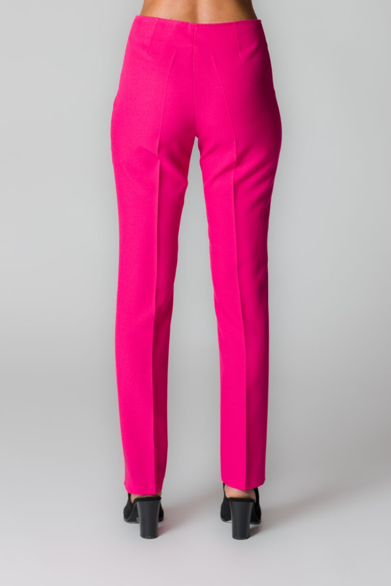 Pantaloni donna a sigaretta fucsia - immagine 3