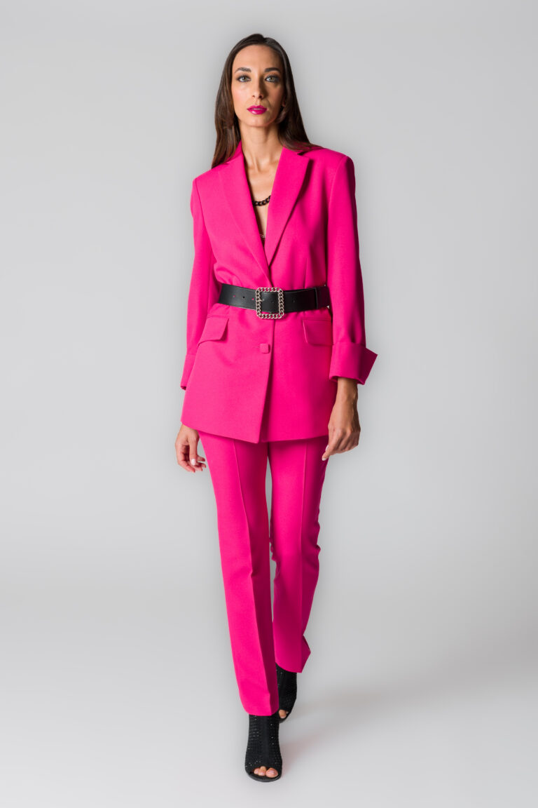 Giacca donna monopetto fucsia