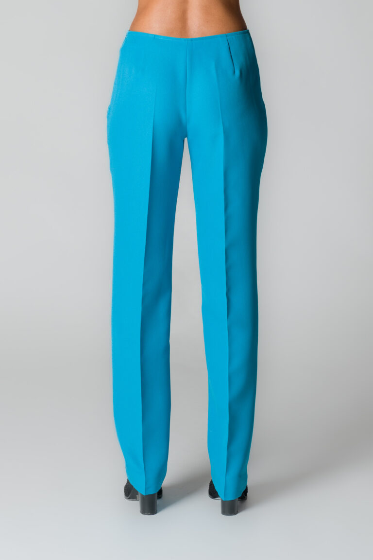 Pantaloni donna a sigaretta turchese - immagine 3