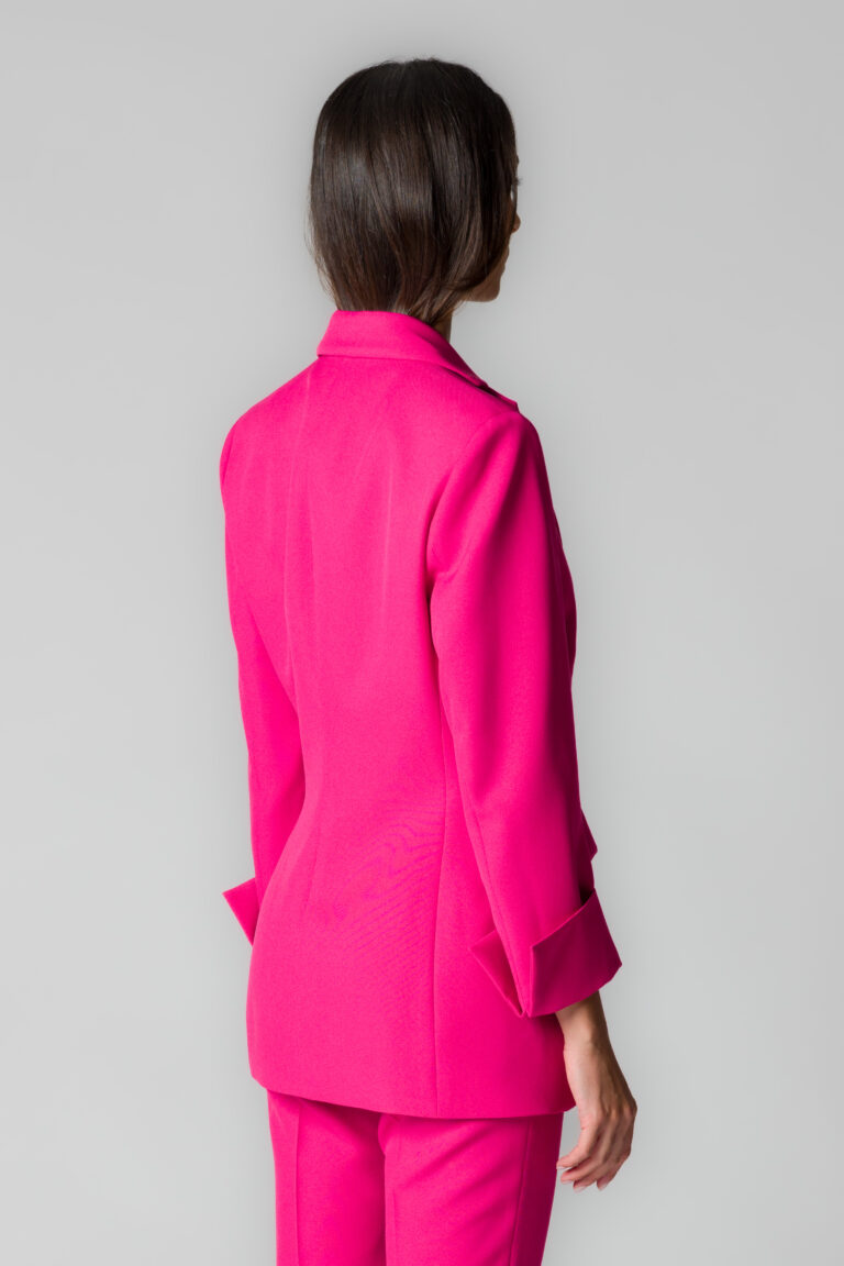 Giacca donna monopetto fucsia - immagine 4