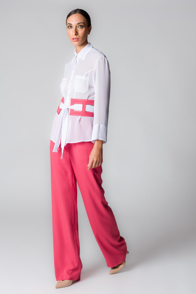 Camicia donna in georgette bianca - immagine 4