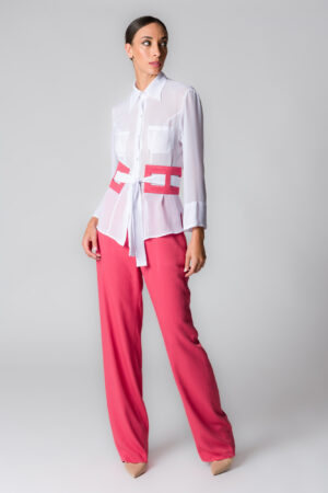 Camicia donna in georgette bianca