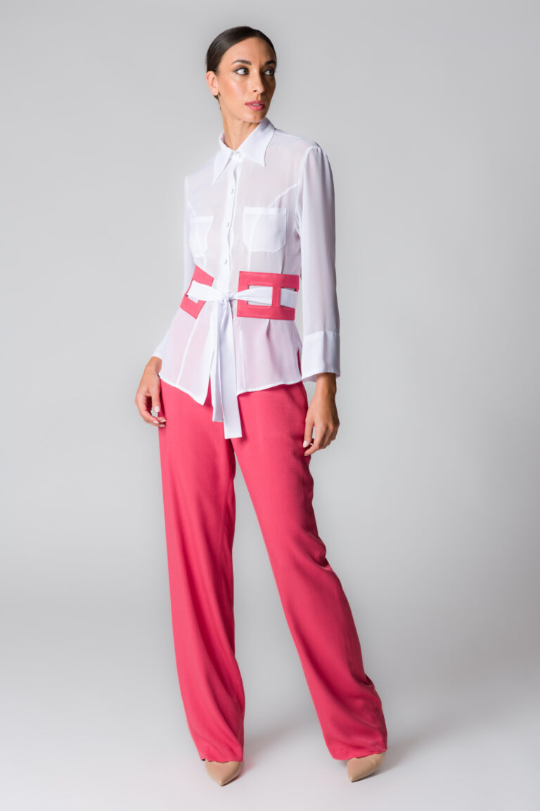 Camicia donna in georgette bianca