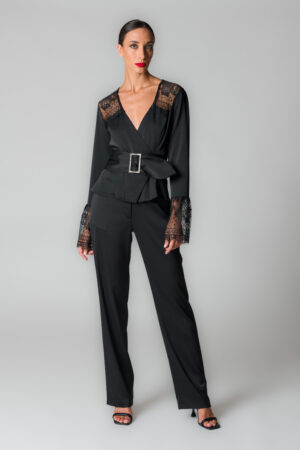 Giacca donna nera con pizzo